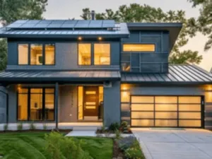 una casa illuminata