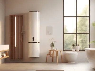 una caldaia con design moderno in un bagno